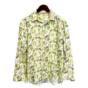 Vintage Casa Mastro Hawaiian Short Sleeves Animal Print Tropical Shirt Top Sz XL